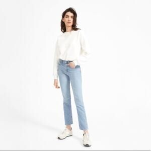 Everlane Straight High Rise Jeans Women’s 27 Blue Light Wash Ankle-Length Casual